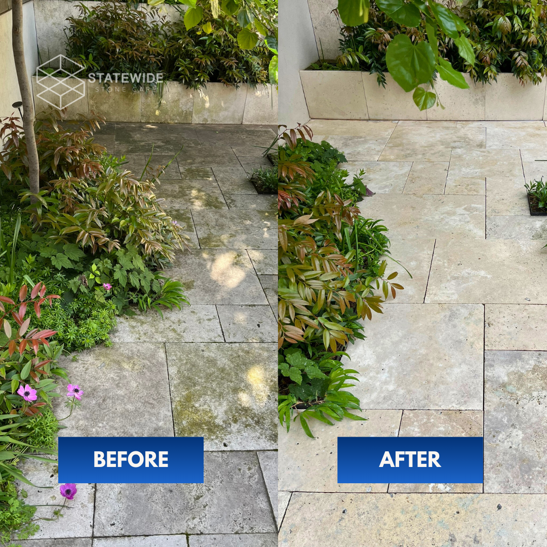 Outdoor Stone Patio Deep Cleaning