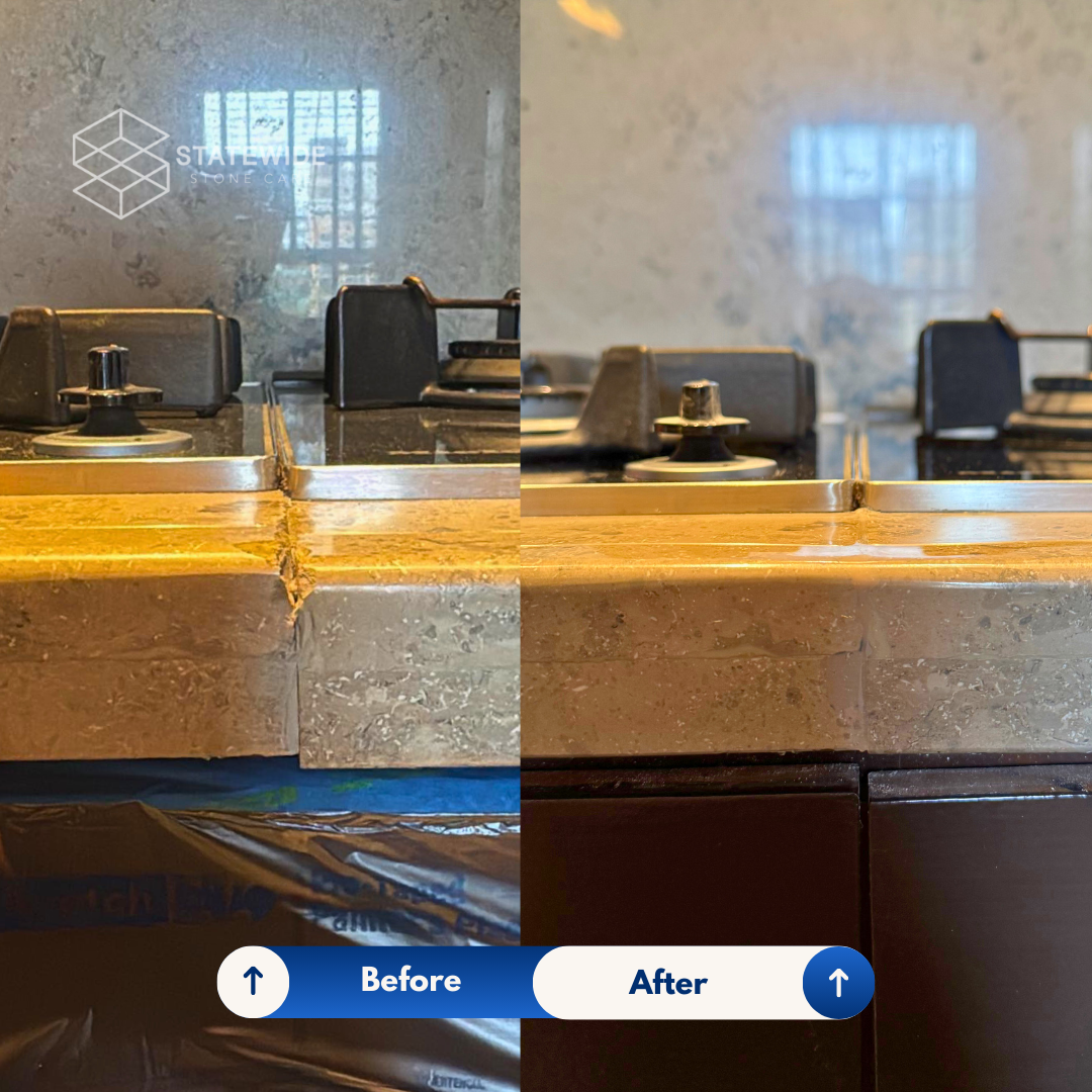 Invisible Joint and Chip Repair on Marble
